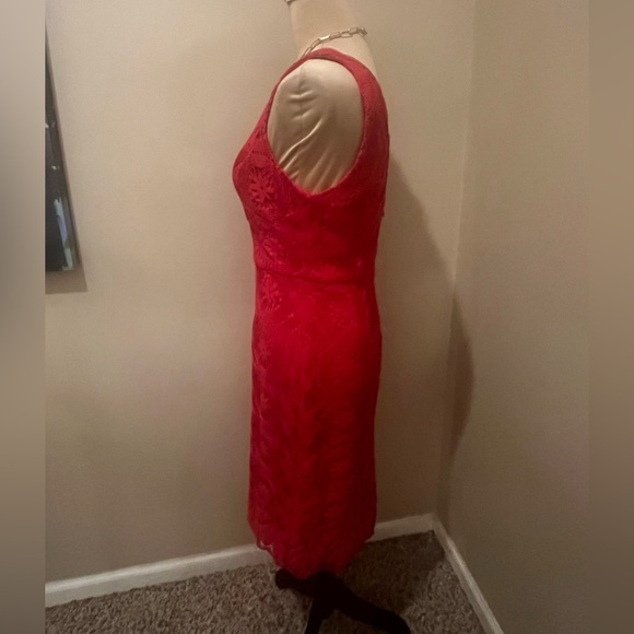 Anthropologie Maeve Vibrant Red Backless crochet Dress, size 8 - Picture 4 of 12